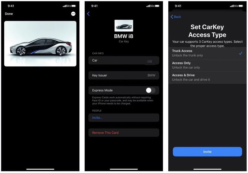 iOS CarKey 車鑰匙截圖曝光，首批支持寶馬
